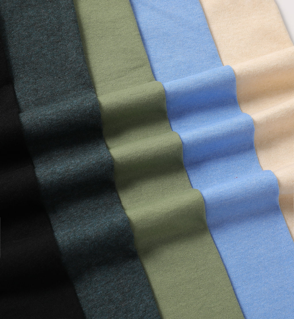 SF SmartFit Men's Crewneck T-Shirts, 5-Pack Undershirt (Deep Forest)