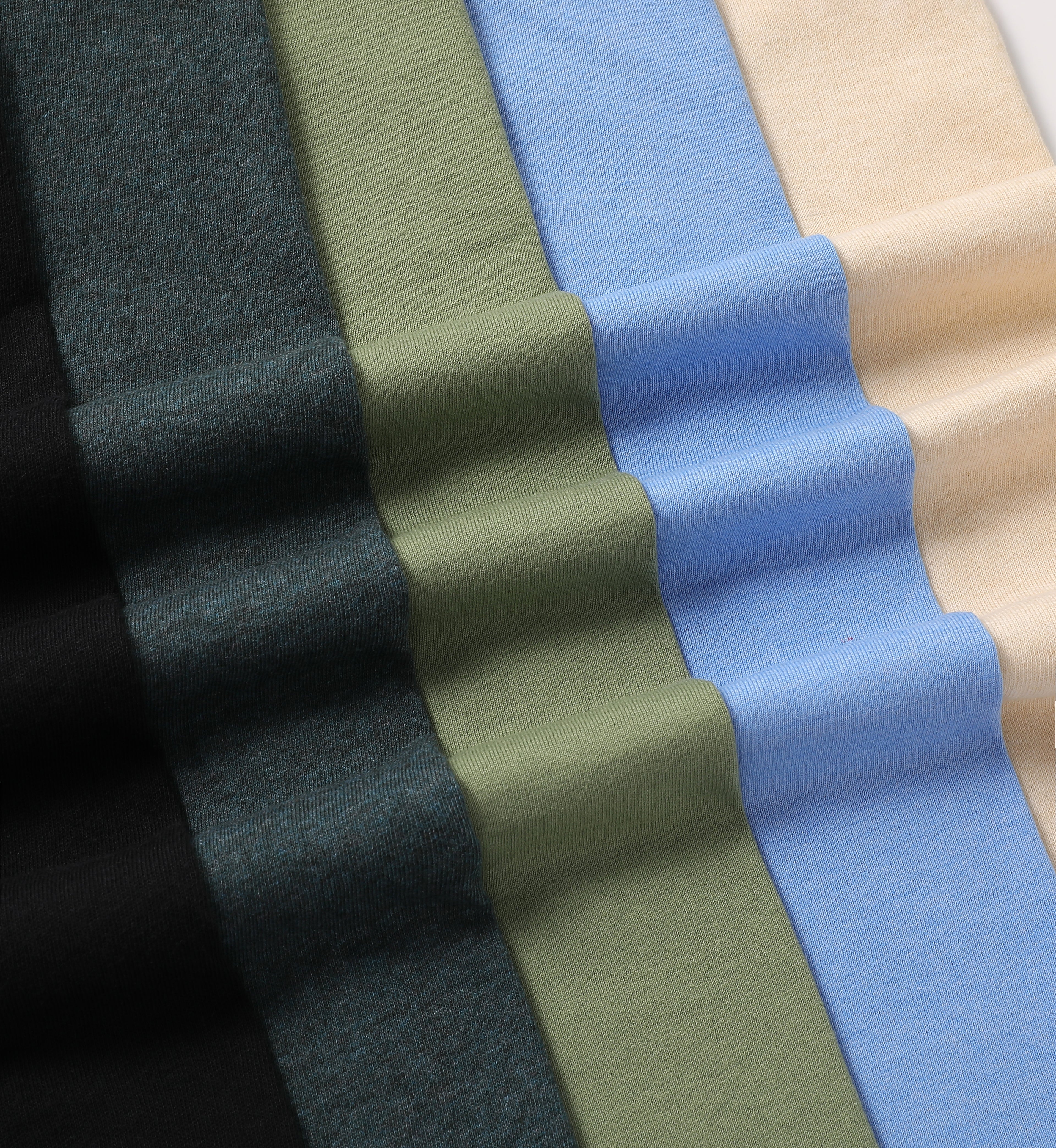 SF SmartFit Men's Crewneck T-Shirts, 5-Pack Undershirt (Deep Forest)