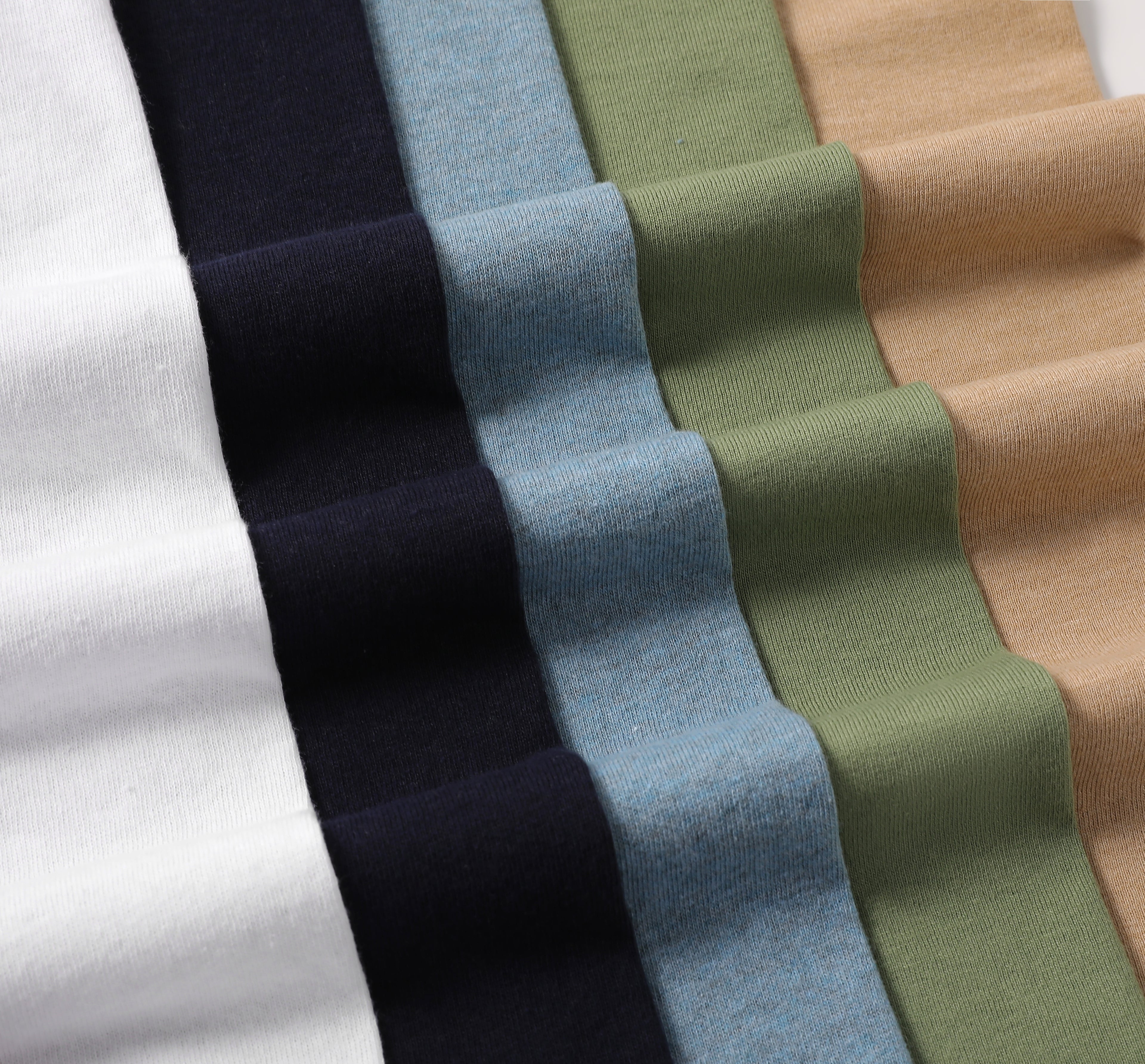 SF SmartFit Men's V-Neck T-Shirts, 5-Pack Undershirt (Earth Tones)