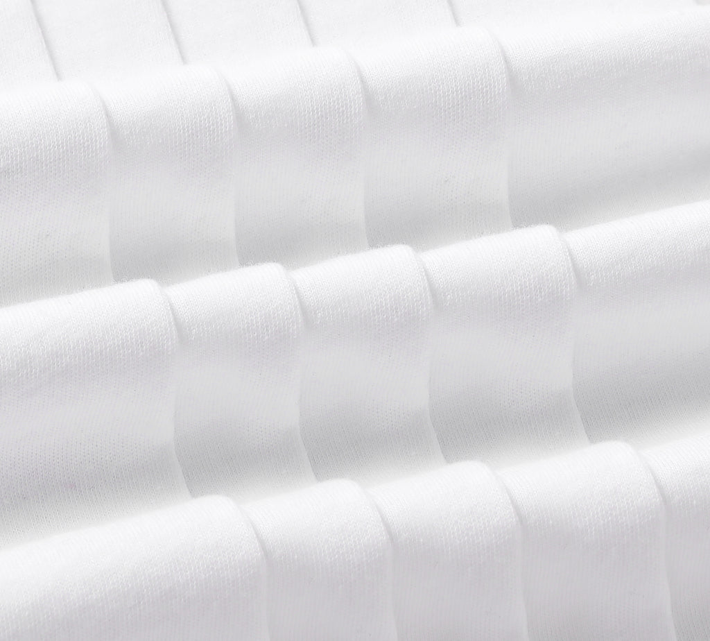 SF SmartFit Men's V-Neck T-Shirts, 5-Pack Undershirt (WHITE)