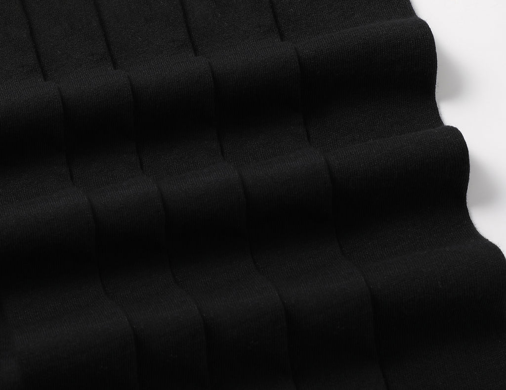 SF SmartFit Men's V-Neck T-Shirts, 5-Pack Undershirt (BLACK)