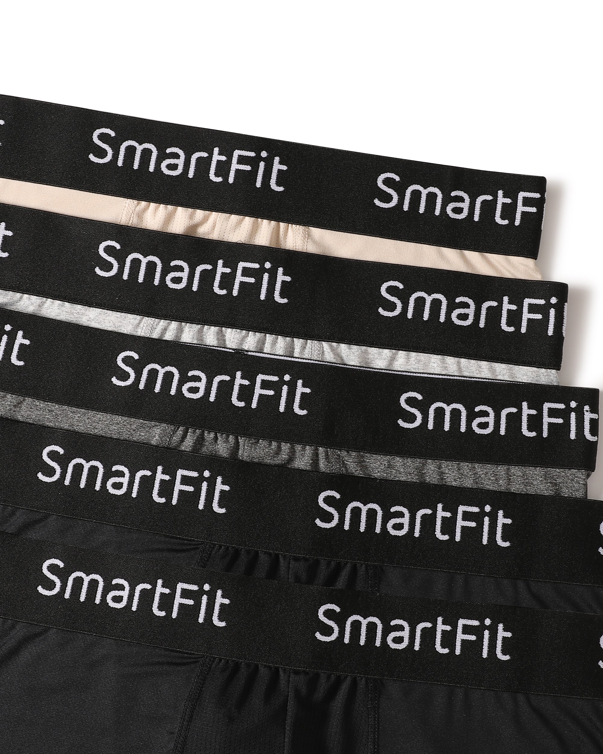 SF SmartFit Men's 5 Pack Performance Boxer Briefs (Neutral Spectrum)