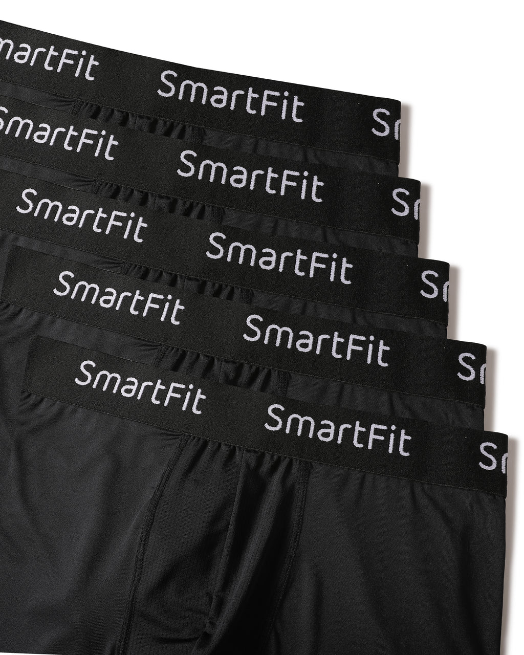 SF SmartFit Men's 5 Pack Performance Boxer Briefs (Black Dominant)