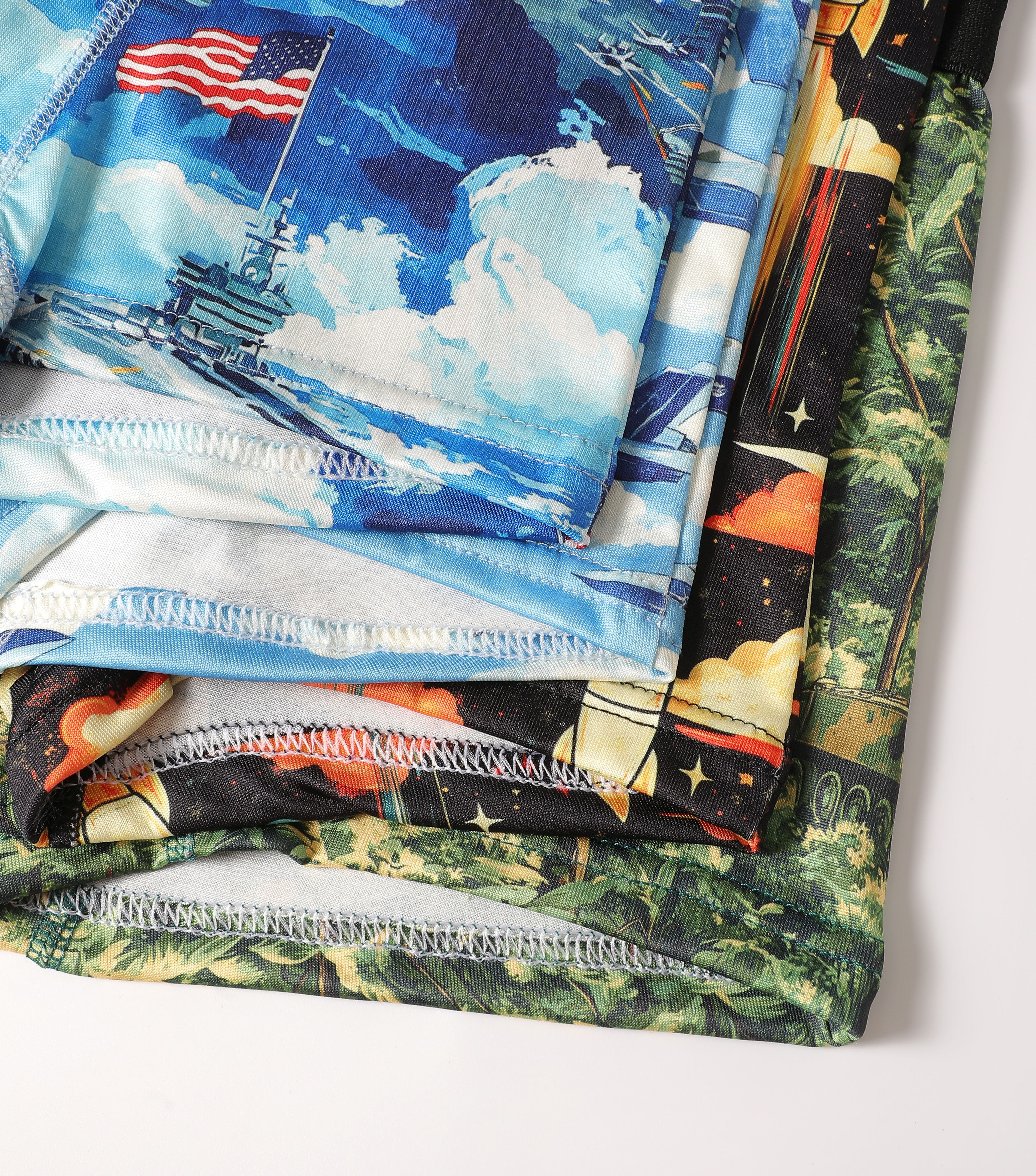 SF SmartFit Boys 4 Pack Boxer Briefs (Military)