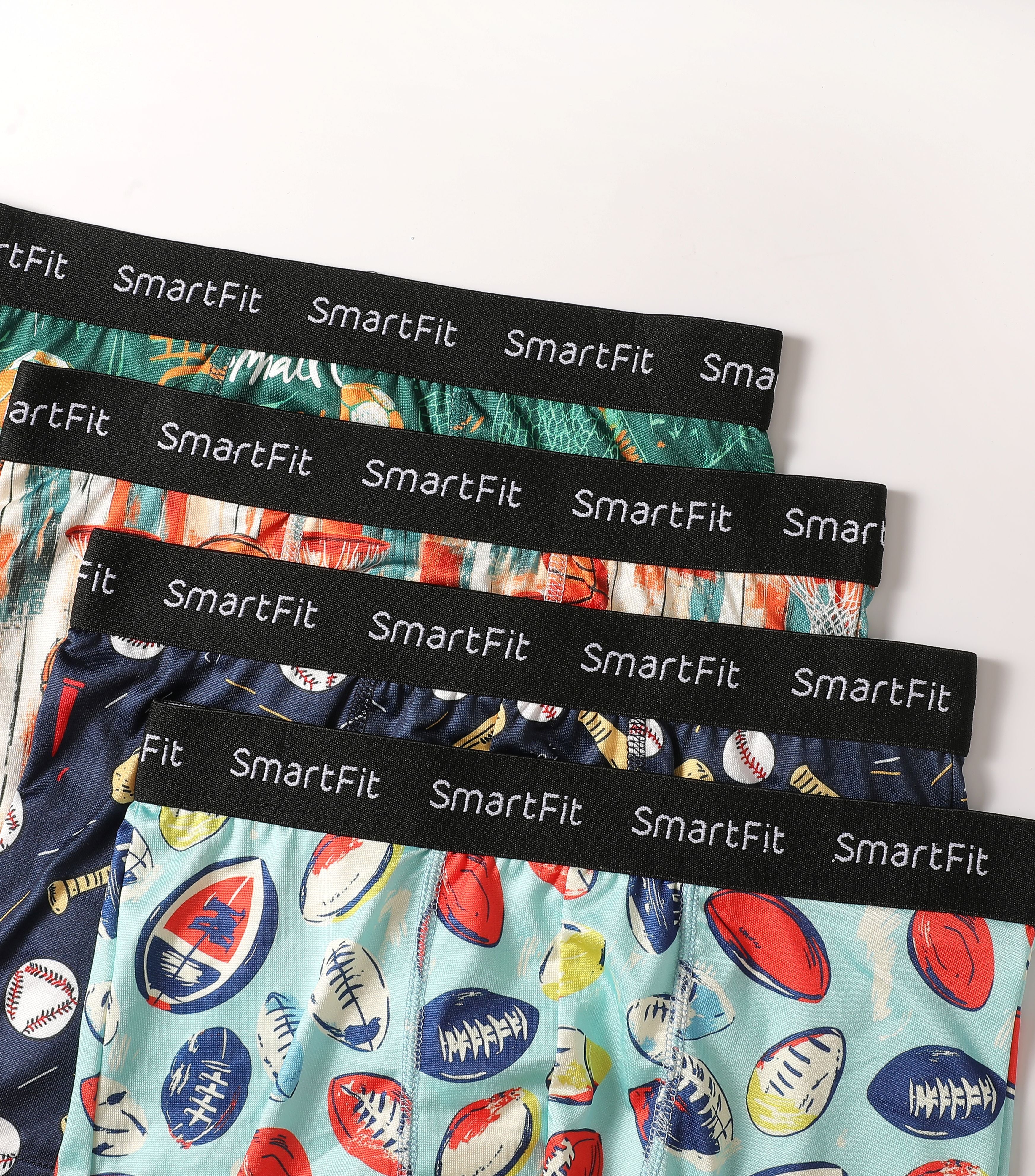 SF SmartFit Boys 4 Pack Boxer Briefs (Sport)