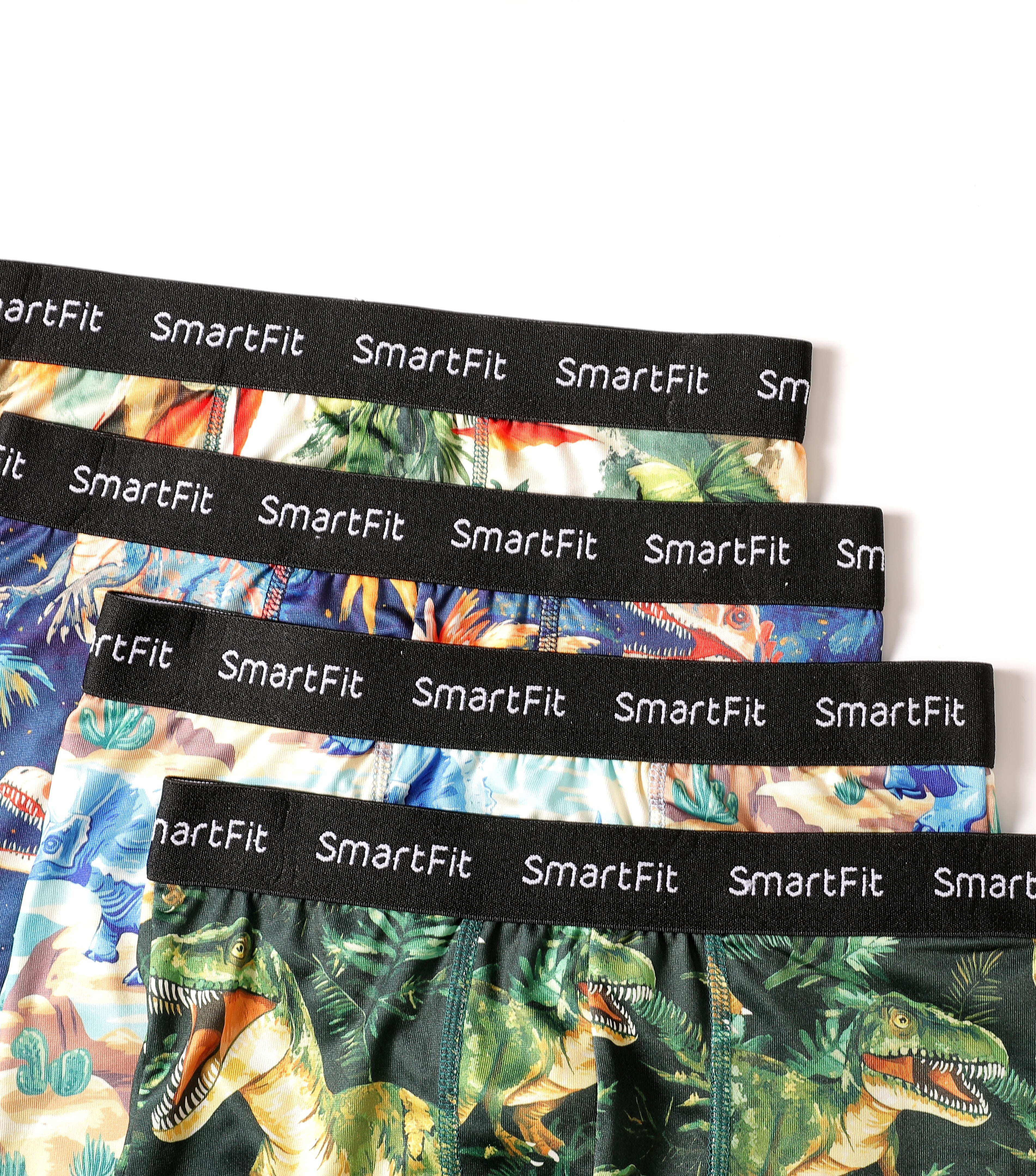 SF SmartFit Boys 4 Pack Boxer Briefs (Dinosaur)