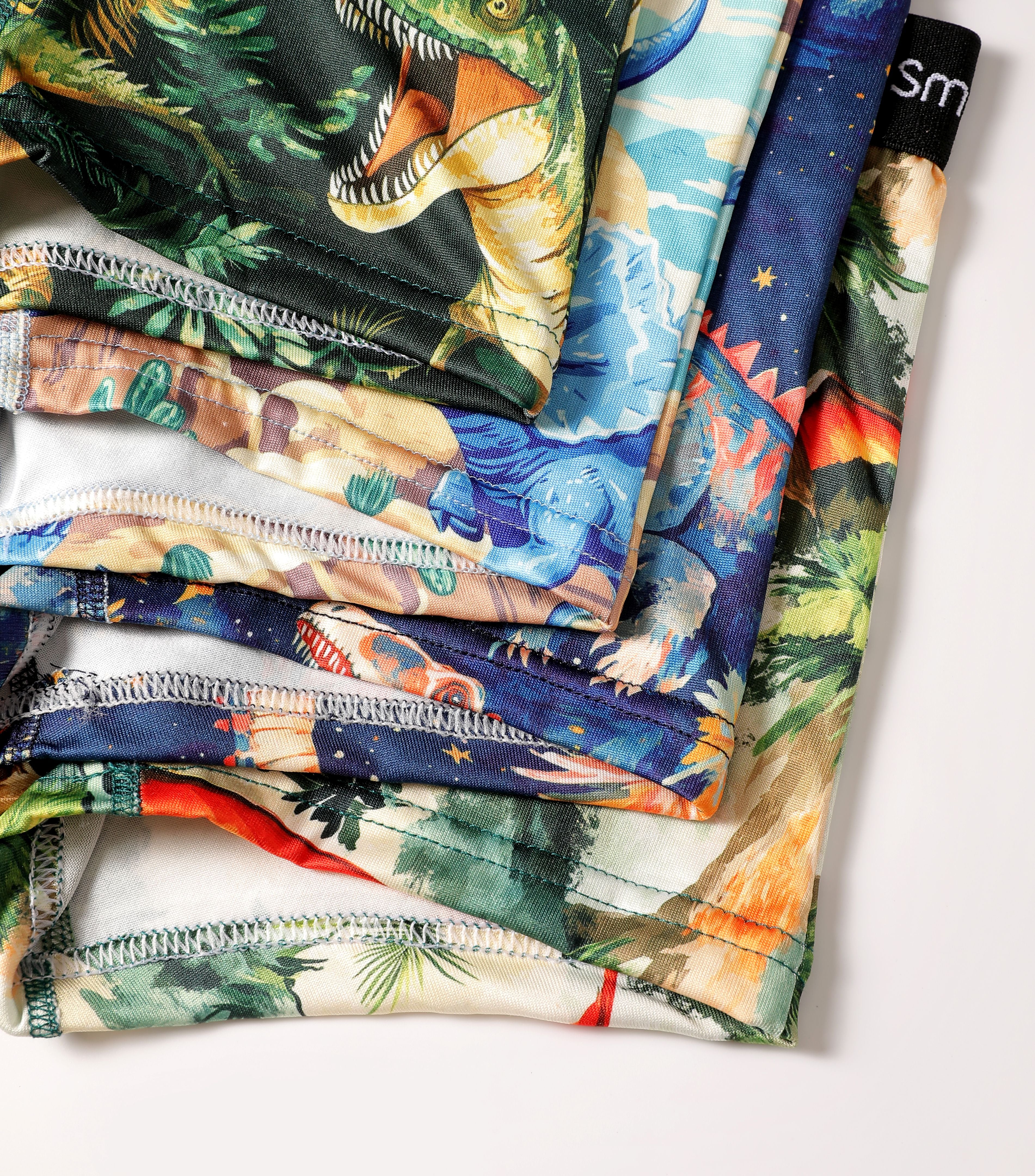 SF SmartFit Boys 4 Pack Boxer Briefs (Dinosaur)
