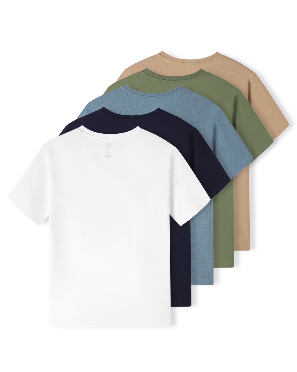 SF SmartFit Men's V-Neck T-Shirts, 5-Pack Undershirt (Earth Tones)