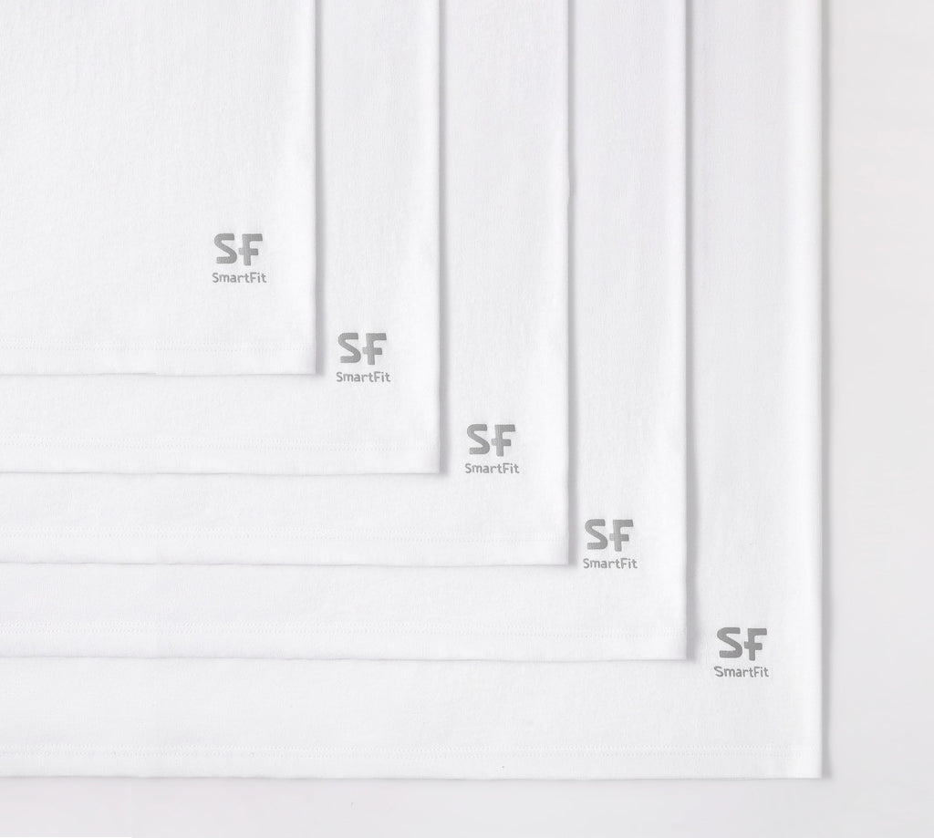 SF SmartFit Men's Crewneck T-Shirts, 5-Pack Undershirt (WHITE)