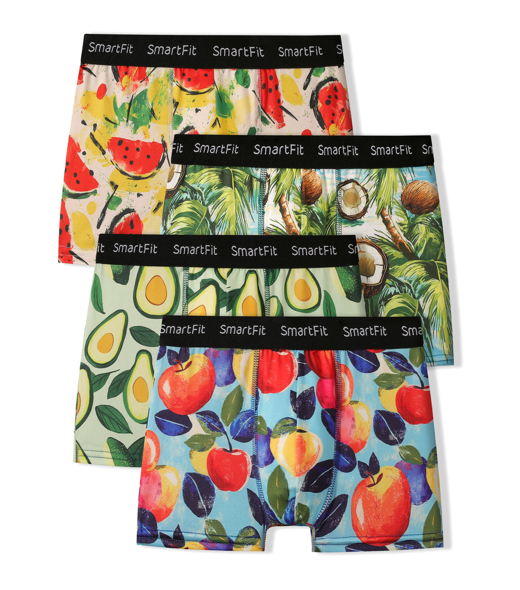 SF SmartFit Boys 4 Pack Boxer Briefs (Fruit)